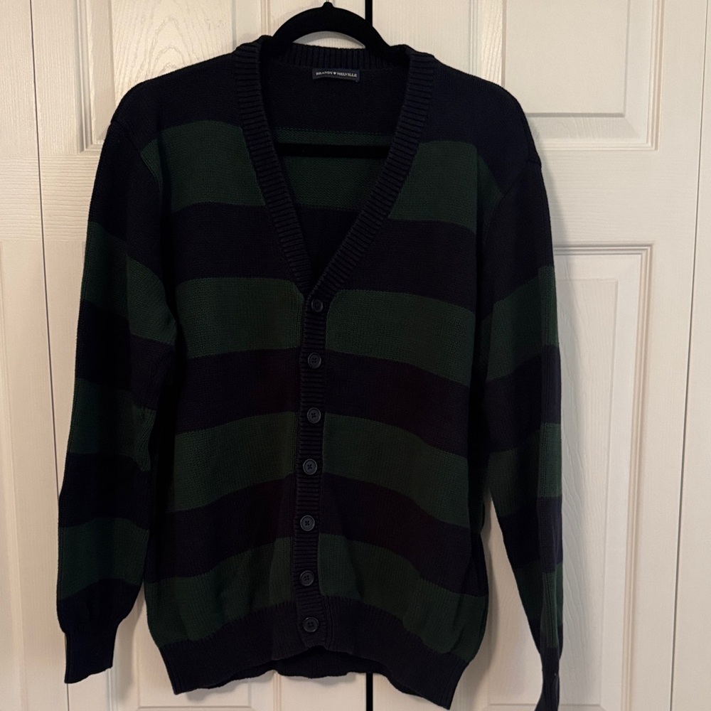 Brandy Melville Oversized Cardigan Sweater - Navy and Green